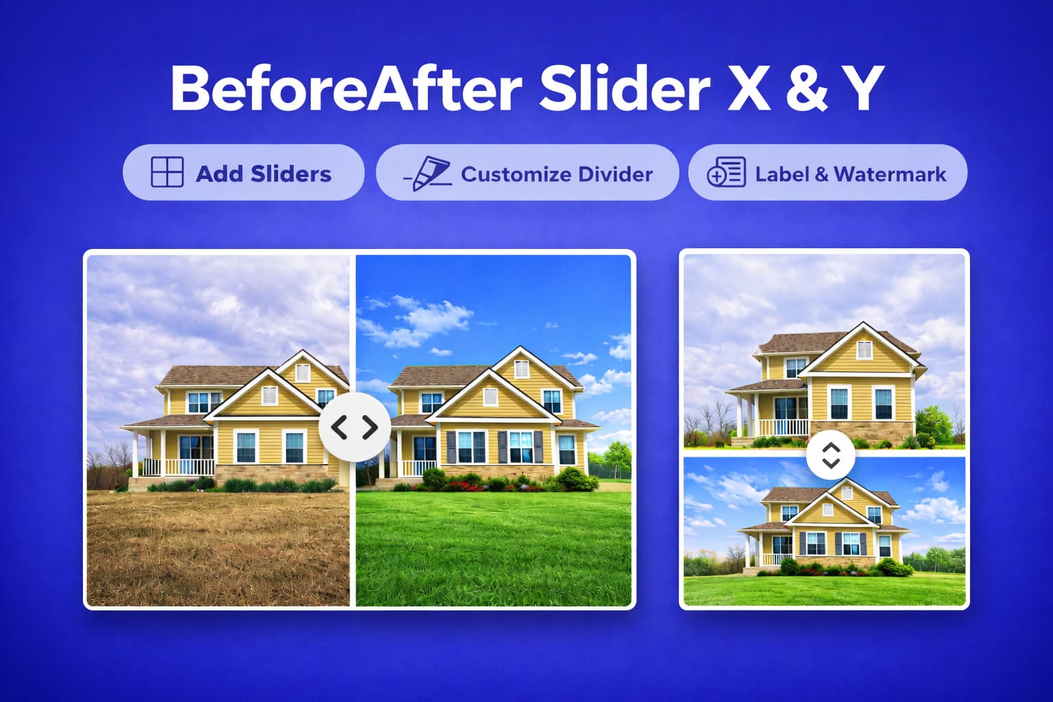 BeforeAfter Slider X for Wix: Different Sliders, Different Labels